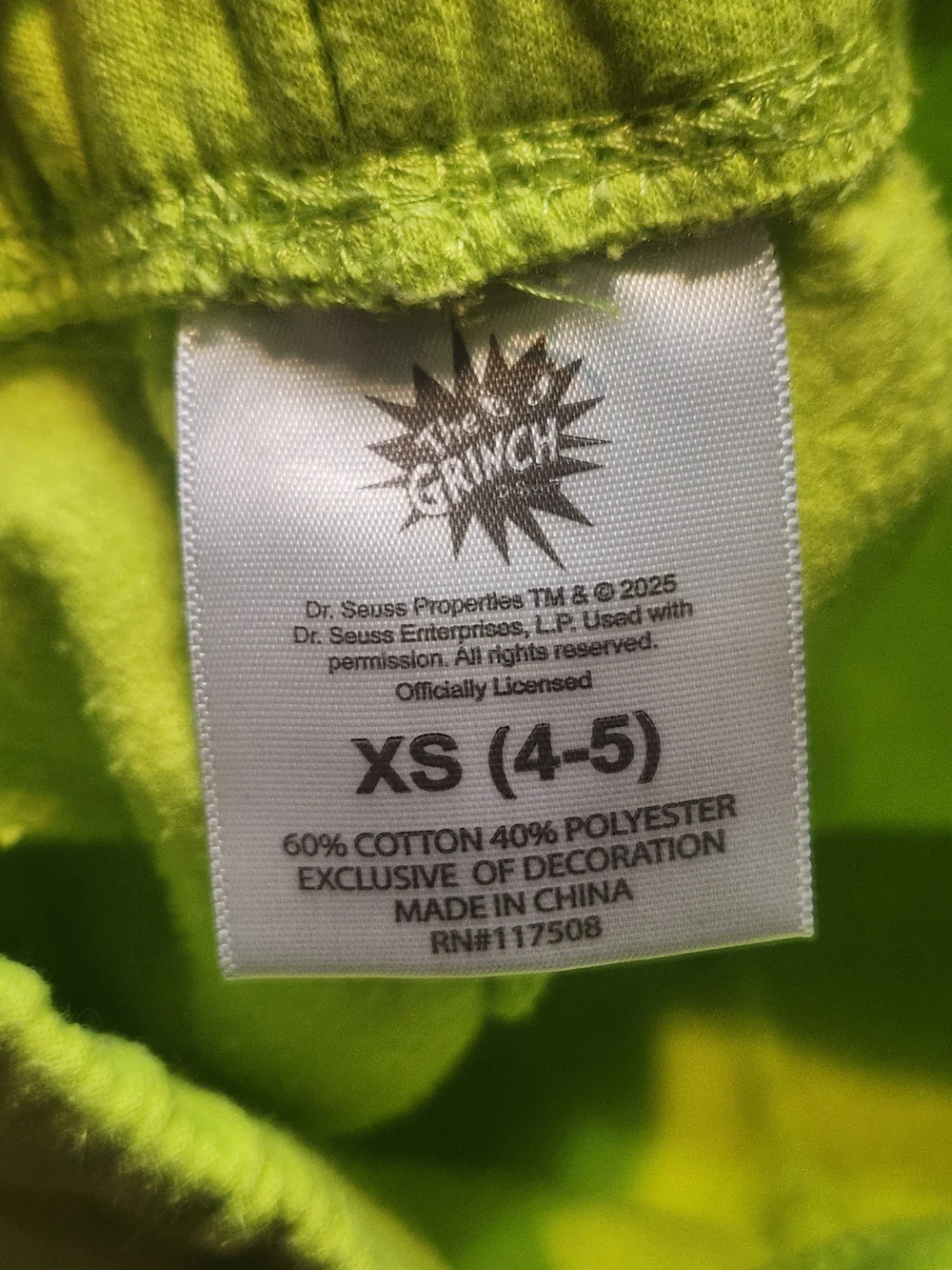 The Grinch Lime Fleece Kids Matching Set - The Grinch Brand